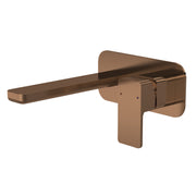 Nuie Windon Wall Mounted Basin Mixer 2 Tap Hole with Plate Brushed Bronze WIN1528