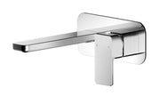 Nuie Windon Wall Mounted Basin Mixer 2 Tap Hole with Plate Chrome WIN328