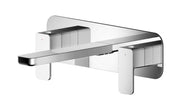 Nuie Windon Wall Mounted Basin Mixer 3 Tap Hole with Plate Chrome WIN350