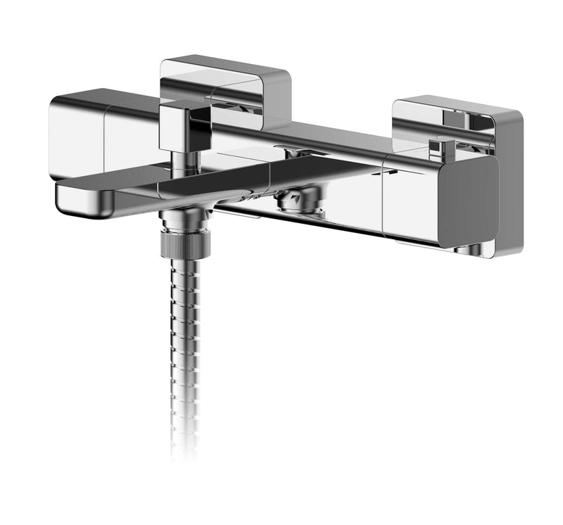 Nuie Windon Wall Mounted Thermostatic Bath Shower Mixer Chrome WIN005