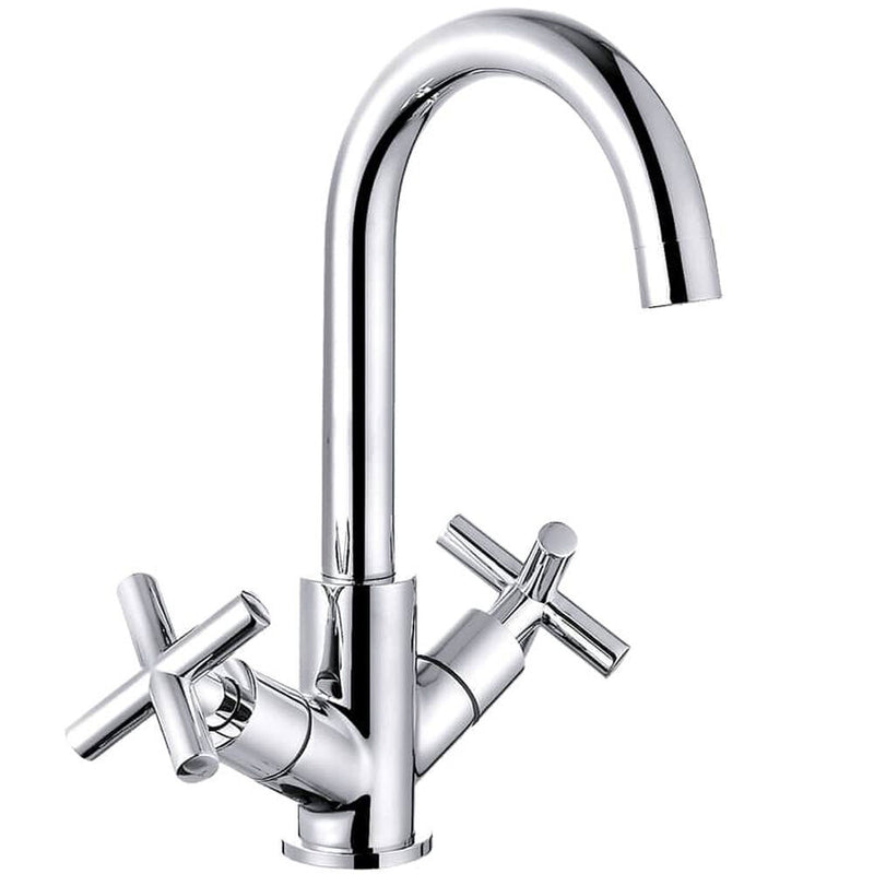 Nuie Yareth Cross Handle Kitchen Mixer Tap Chrome (KYA305DL)