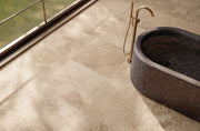 Ocala cream stone effect matt tile 600x600mm - view 2