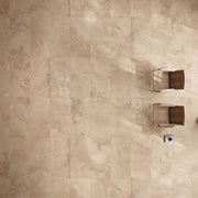 Ocala ivory stone effect matt tile 600x1200mm - view 2