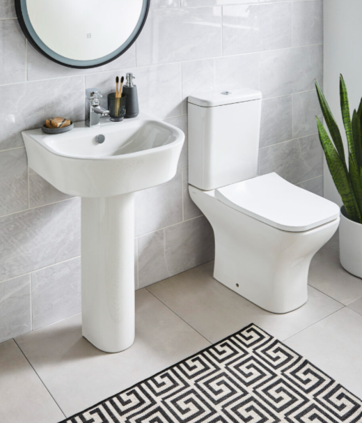 Kartell K-VIT Eklipse Round Close Coupled Cistern-White Gloss (EK001)