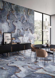 Orlando blue onyx effect tile 600x1200mm - view 4