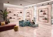 Orlando pink onyx effect tile 600x1200mm - view 4