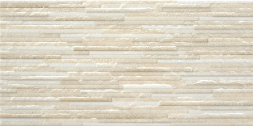 Osprey Bone Stone Effect Matt Ceramic Split Face Decor Wall Tile 300x600mm