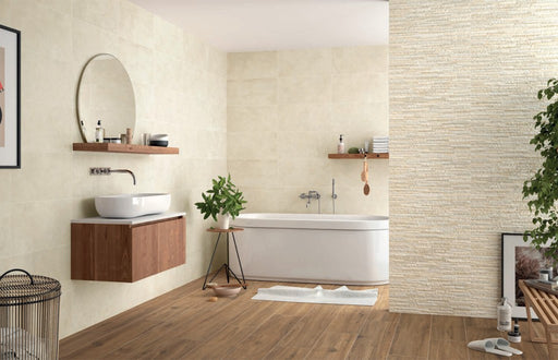 Osprey Bone Stone Effect Matt Ceramic Wall Tile 300x600mm