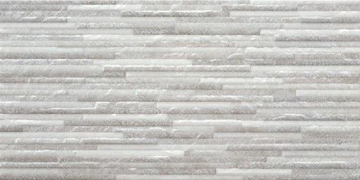 Osprey white stone effect tile 300x600mm - view 2