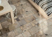 Oviedo Autumn Grey Flagstone Effect Matt Porcelain Wall & Floor Tile 300x500mm