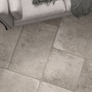 Oviedo Pale Grey Flagstone Effect Matt Porcelain Wall & Floor Tile 300x300mm