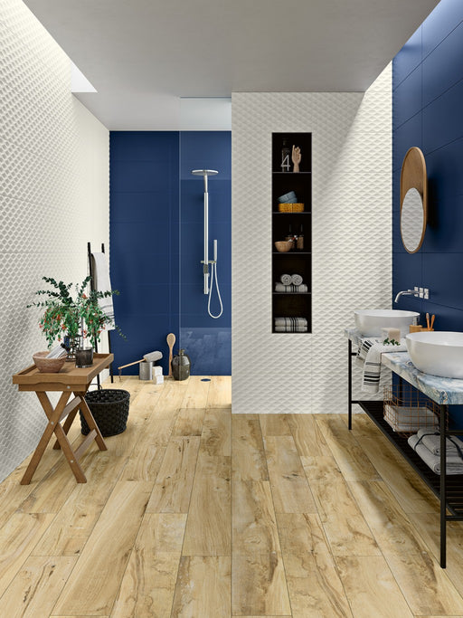 Palmetto Blue Plain Matt Ceramic Wall Tile 300x600mm