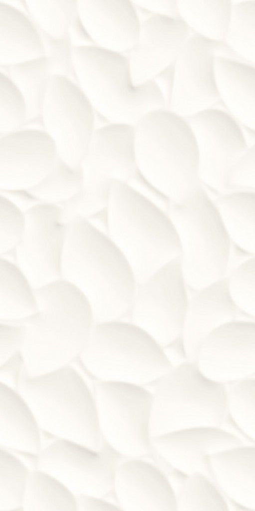 Palmetto white leaf relief tile 300x600mm - view 3
