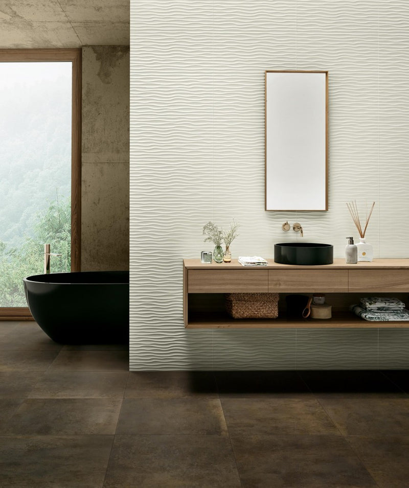 Palmetto white reef relief tile 300x600mm - view 2