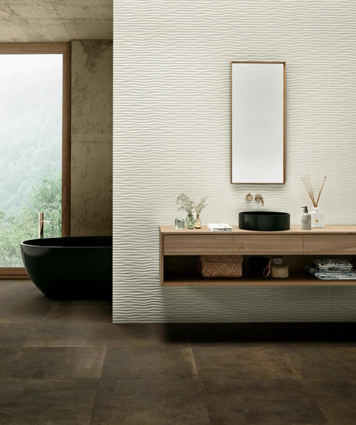 Palmetto white reef relief tile 300x600mm - view 2