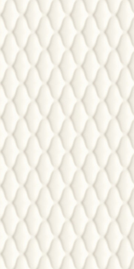 Palmetto White Skin Relief Matt Ceramic Decor Wall Tile 300x600mm