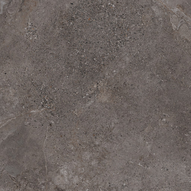 Parkland Anthracite Stone Effect Matt Porcelain Wall & Floor Tile 600x600mm