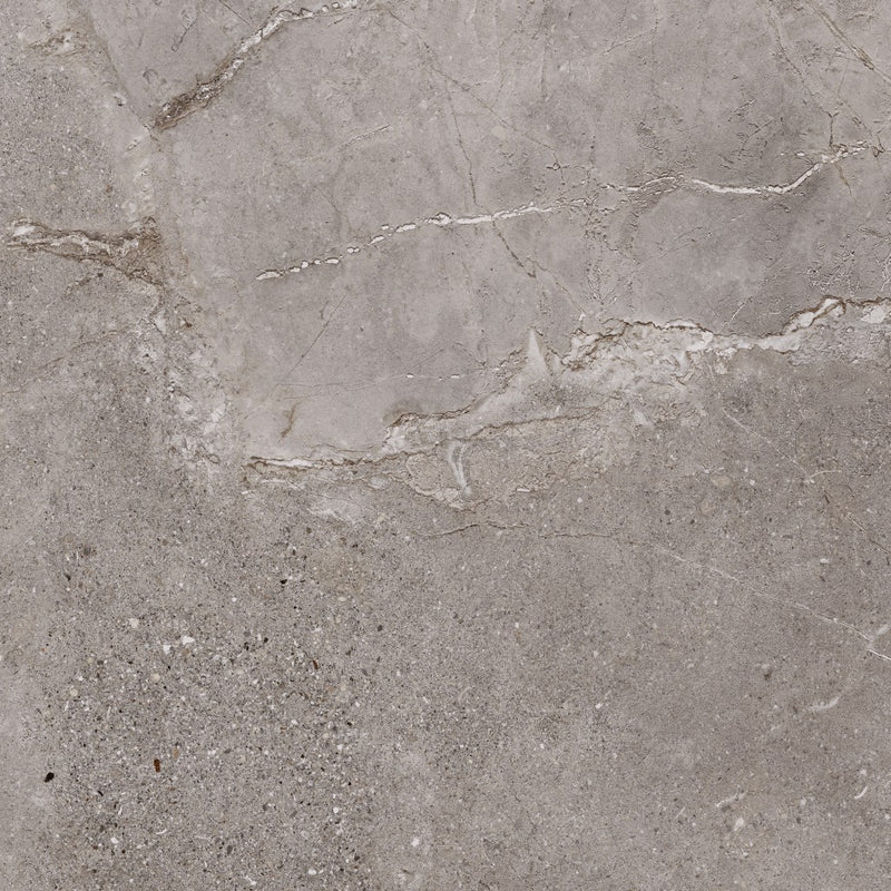Parkland Grey Stone Effect Matt Porcelain Wall & Floor Tile 600x600mm