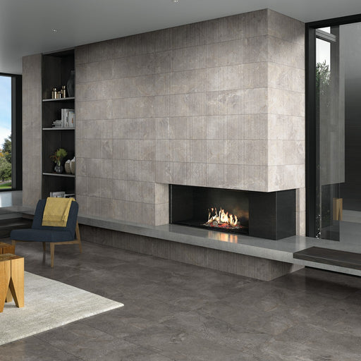 Parkland grey stone effect tile 300x600mm - view 2