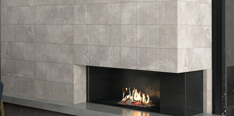 Parkland Grey Stone Effect Satin Ceramic Brick Decor Wall Tile 300x600mm