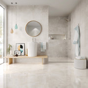 Parkland White Stone Effect Satin Ceramic Wall Tile 300x600mm