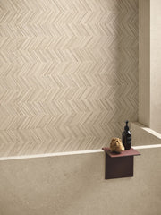 Pensacola Beige Herringbone Decor Matt Porcelain Wall Tile 600x1200mm