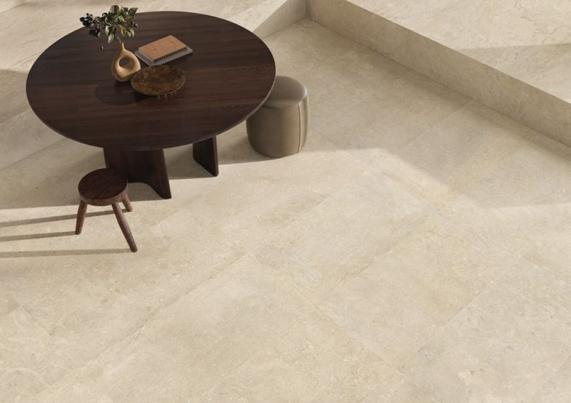 Pensacola beige minimal matt porcelain tile 600x1200mm - view 2