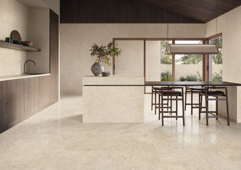 Pensacola beige minimal matt porcelain tile 600x1200mm - view 4