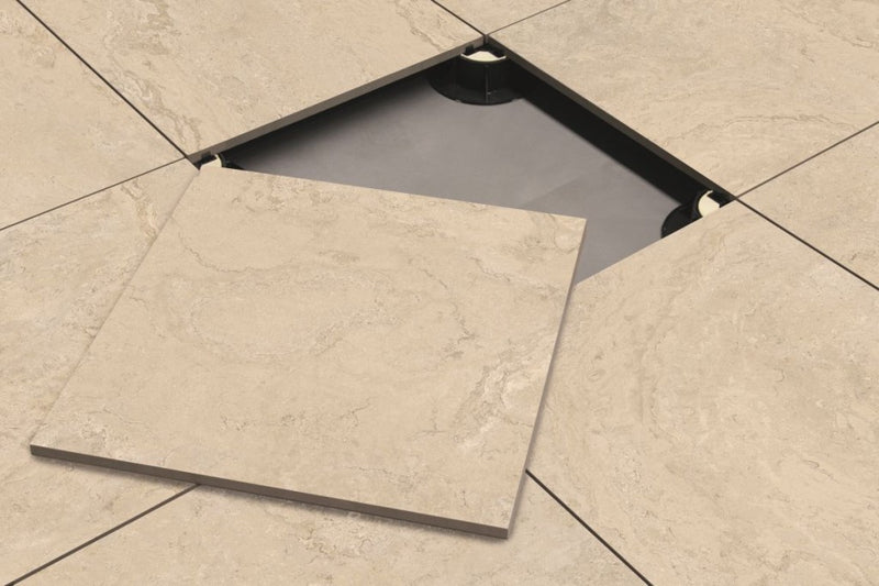 Pensacola beige varied matt porcelain paving slab 1000x1000x20mm - view 2