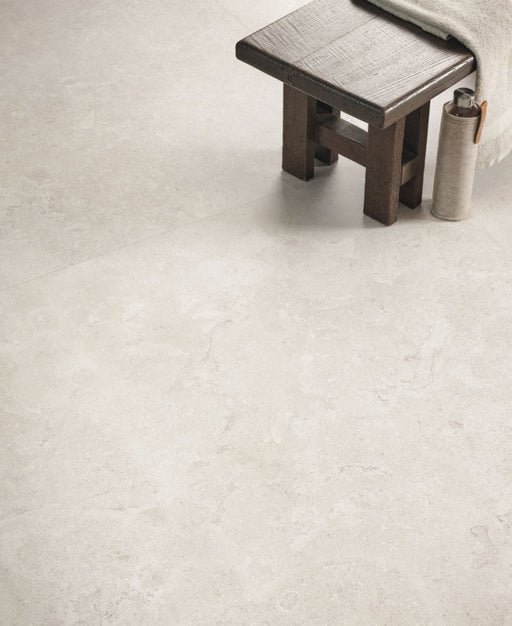 Pensacola White Minimal Stone Effect Matt Porcelain Wall & Floor Tile 1000x1000mm