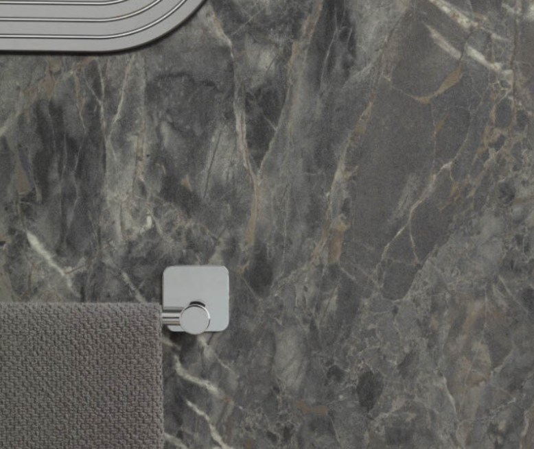 Selkie Inspire Collection Persian Grey Satin MDF Wet Wall Panel – Tongue & Groove, 2420 x 1200 x 11mm