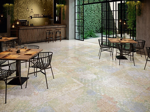 Plantation Blend Vintage Pattern Matt Porcelain Wall & Floor Tile 500x1000mm