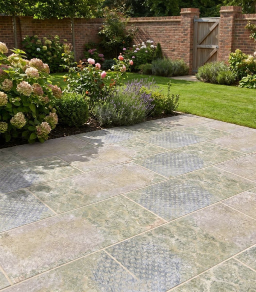 Plantation Blend Vintage Pattern Textured Porcelain Outdoor Paving Tile 500x1000x20mm