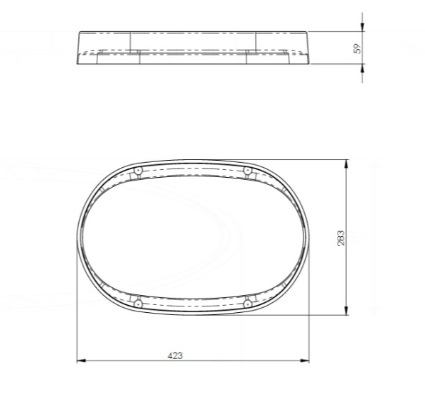AKW Livenza Plus 59mm Height Toilet Plinth (23924)