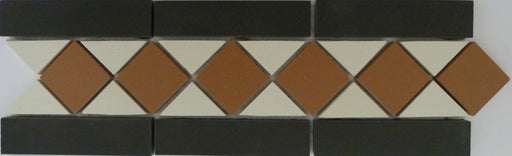 Port Orange black & red victorian style tile 285x93mm - view 2