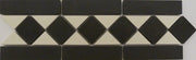 Port Orange black & white victorian style tile 285x93mm - view 2