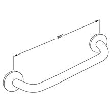 Pressalit Plus Handrail, 300mm, Anthracite (RT100112)