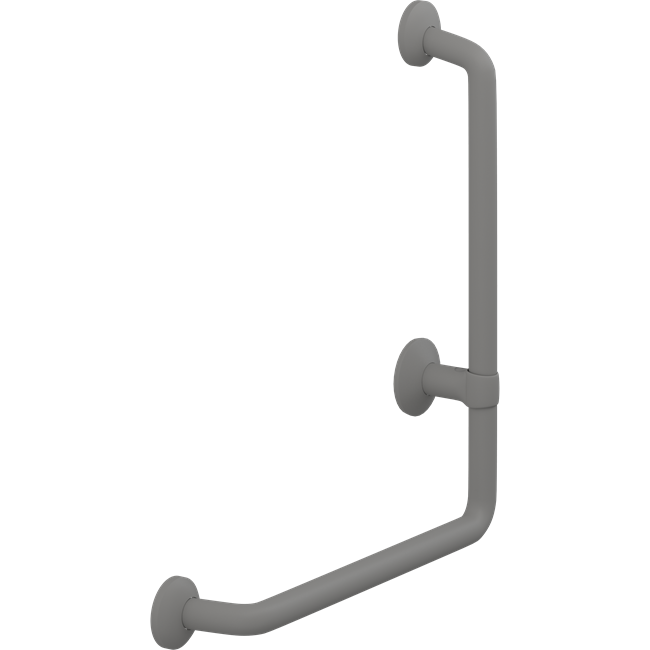 Pressalit Plus Angle Handrail 90°, Right Hand, 400 x 475mm, Anthracite (RT114112)