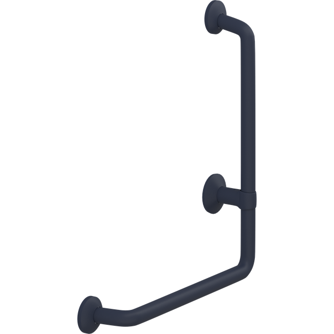 Pressalit Plus Angle Handrail 90°, Right Hand, 400 x 475mm, Dark Blue (RT114108)