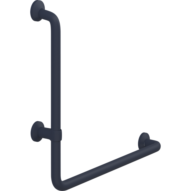 Pressalit Plus Angle Handrail 90°, Left Hand, 400 x 475mm, Dark Blue (RT115108)