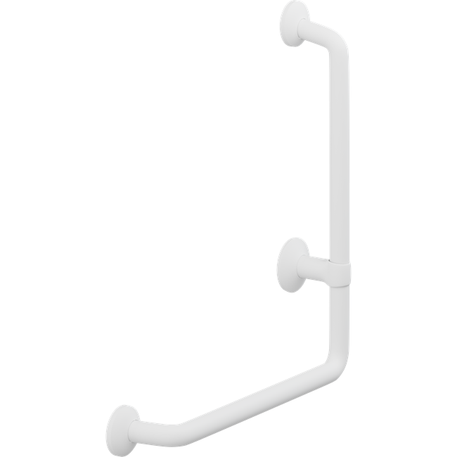 Pressalit Plus Angle Handrail 90°, Right Hand, 400 x 475mm, White (RT114000)