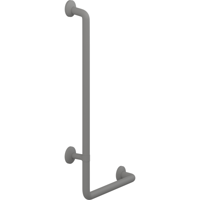 Pressalit Plus Angle Handrail 90°, Left Hand, 400 x 900mm, Anthracite (RT119112)