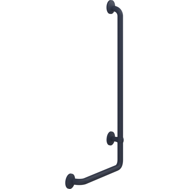 Pressalit Plus Angle Handrail 90°, Right Hand, 400 x 900mm, Dark Blue (RT118108)