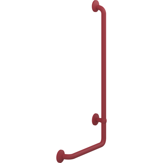 Pressalit Plus Angle Handrail 90°, Right Hand, 400 x 900mm, Red (RT118035)