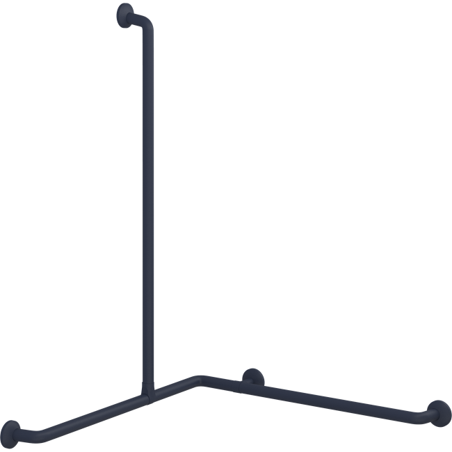 Pressalit Plus Corner Shower Combination Rail, 762 x 1200 x 1090mm, Dark Blue (RT138108)