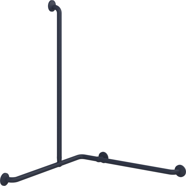 Pressalit Plus Corner Shower Combination Rail, 762 x 762 x 1090mm, Dark Blue (RT136108)