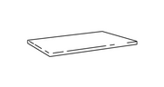 Pressalit Daycare Changing Table Mattress, 760 × 1400mm, White, Dimensioned Drawing (R8702000)