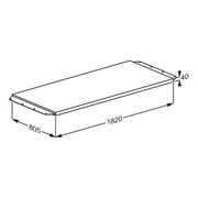 Pressalit Changing Table Mattress for CT 4000 / CT 4100, 805 × 1820mm, Navy Blue, Dimensioned Drawing (R8487378)