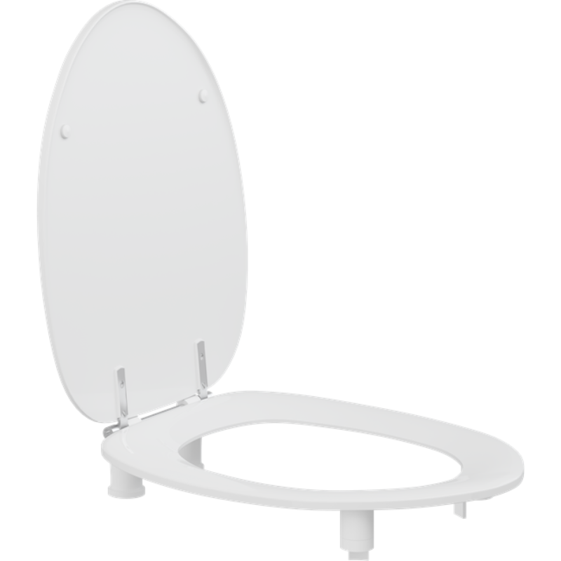 Pressalit Dania Toilet Seat With Cover, 50mm Raised, White (R33000)