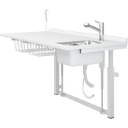 Pressalit Daycare Changing Table, Electric, 800 × 1800mm, with Sink & Pull-Out Spout Mixer Tap (R8733000)